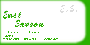 emil samson business card