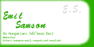 emil samson business card